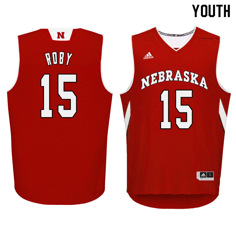 Youth Nebraska Cornhuskers #15 Isaiah Roby College Basketball Jersyes Sale-Red - Click Image to Close